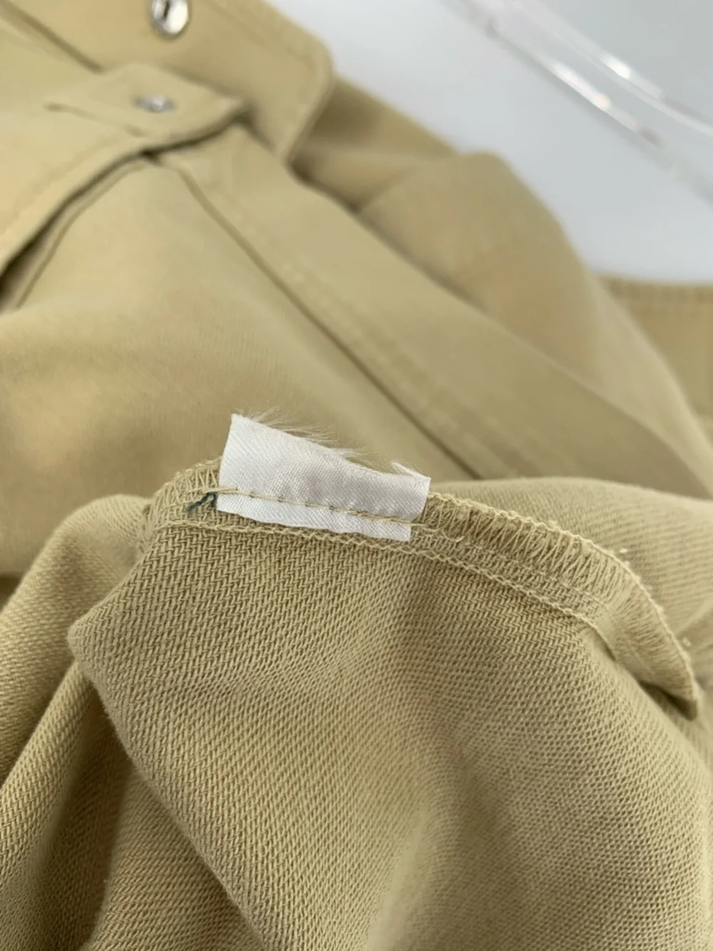 Faherty Twill shirt jacket tan Shacket snap patch pockets Chore men new Medium
